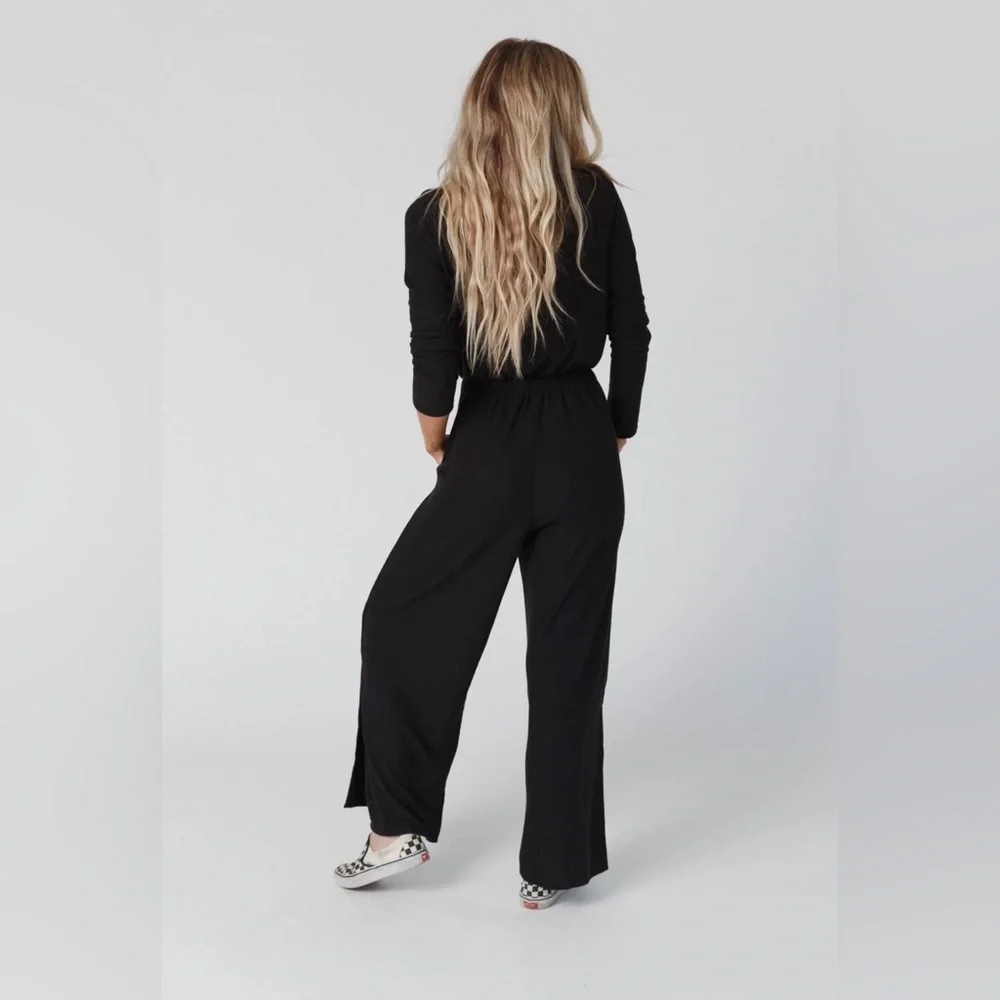 Three Bird Nest | Cross Your Heart Jumpsuit | Black - Picture 6 of 13